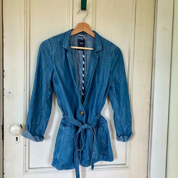 Gap loose fitting chambray jacket - Picture 1 of 4